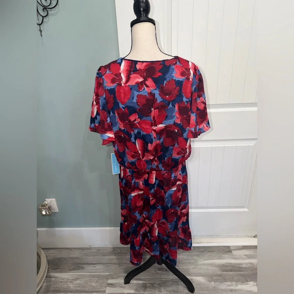 Draper James Floral Flutter sleeve mini dress size XL NWT